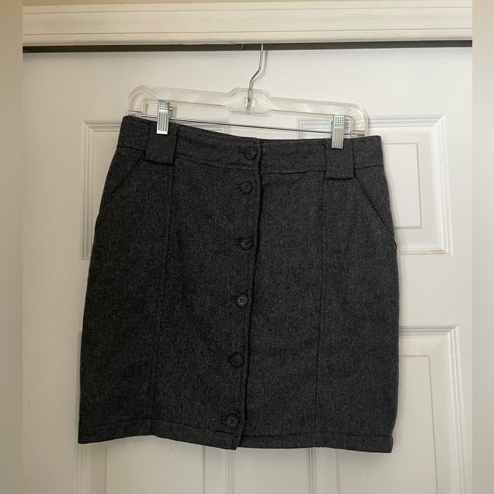 MANGO- Grey Business Skirt- 4